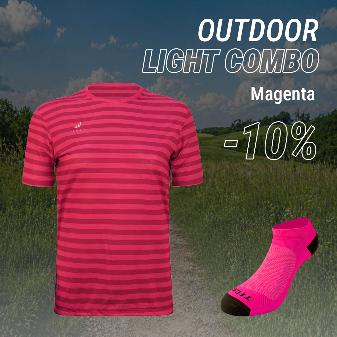 OUTDOOR LIGHT COMBO SHIRT WOMAN - Magenta